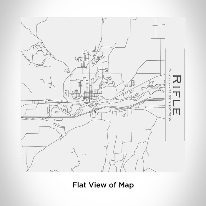 Rendered View of Rifle Colorado Map Engraving on 17oz Stainless Steel Insulated Tumbler in White