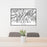 24x36 Riggins Idaho Map Print Lanscape Orientation in Classic Style Behind 2 Chairs Table and Potted Plant