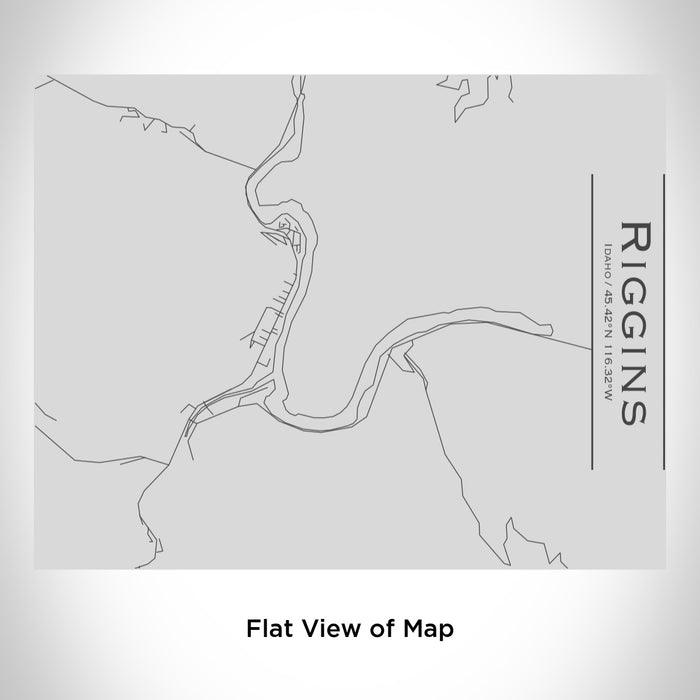 Rendered View of Riggins Idaho Map Engraving on 20oz Stainless Steel Insulated Bottle with Bamboo Top