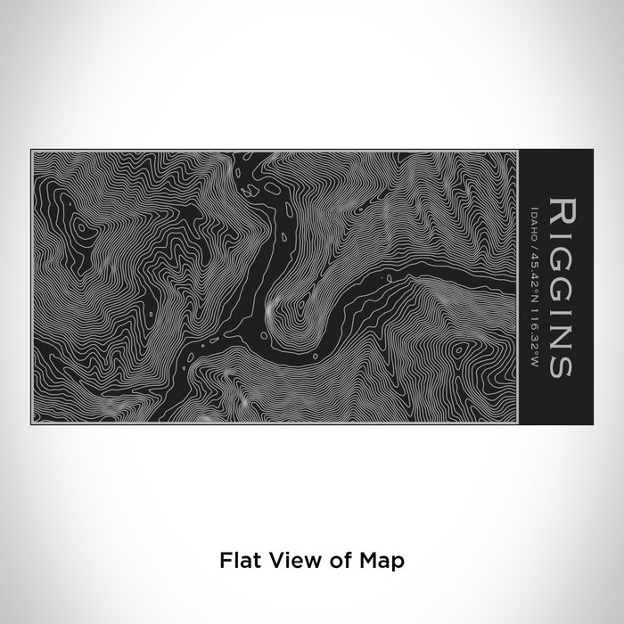 Rendered View of Riggins Idaho Map Engraving on 17oz Stainless Steel Insulated Cola Bottle in Black