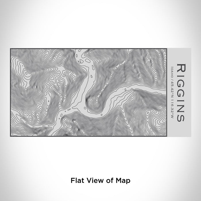 Rendered View of Riggins Idaho Map Engraving on 17oz Stainless Steel Insulated Cola Bottle