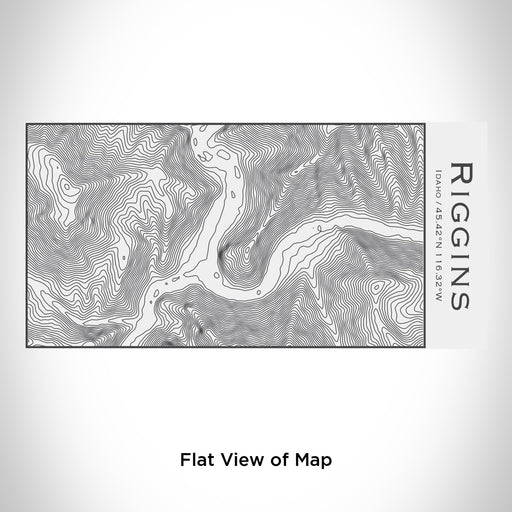 Rendered View of Riggins Idaho Map Engraving on 17oz Stainless Steel Insulated Cola Bottle in White