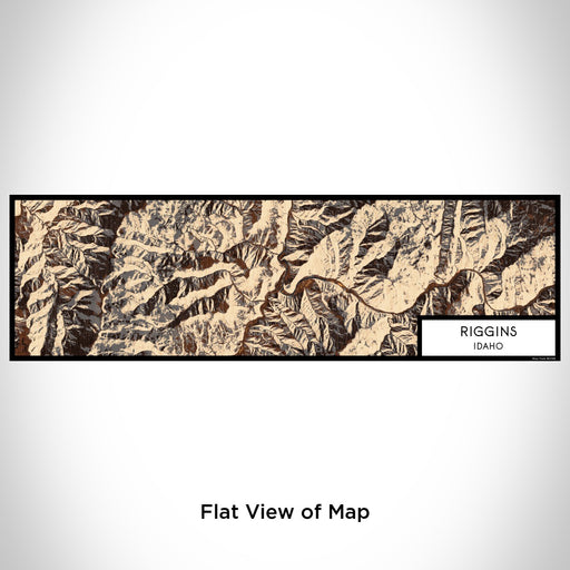 Flat View of Map Custom Riggins Idaho Map Enamel Mug in Ember
