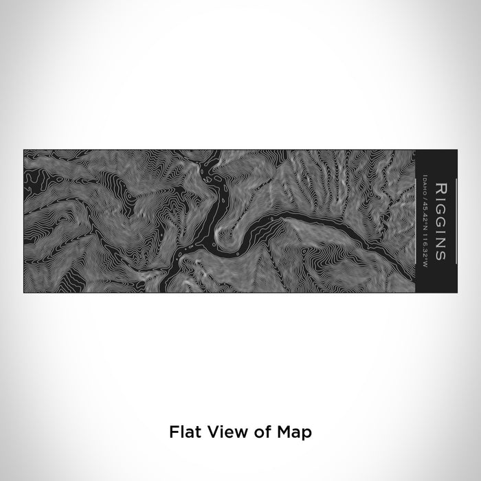 Rendered View of Riggins Idaho Map Engraving on 10oz Stainless Steel Insulated Cup with Sliding Lid in Black
