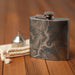 Riggins Idaho Custom Engraved City Map Inscription Coordinates on 6oz Stainless Steel Flask