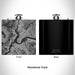 Rendered View of Riggins Idaho Map Engraving on 6oz Stainless Steel Flask in Black