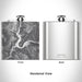 Rendered View of Riggins Idaho Map Engraving on 6oz Stainless Steel Flask