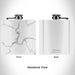 Rendered View of Riggins Idaho Map Engraving on 6oz Stainless Steel Flask in White