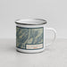 Right View Custom Riggins Idaho Map Enamel Mug in Woodblock