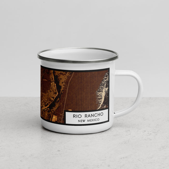 Right View Custom Rio Rancho New Mexico Map Enamel Mug in Ember