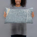 Person holding 20x12 Custom Rittenhouse Square Pennsylvania Map Throw Pillow in Afternoon