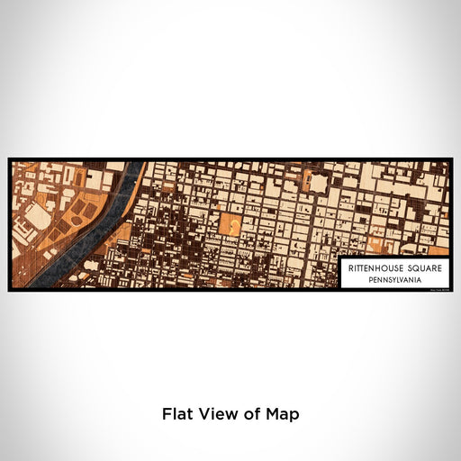 Flat View of Map Custom Rittenhouse Square Pennsylvania Map Enamel Mug in Ember