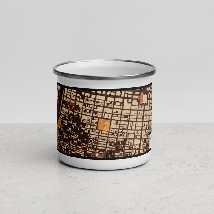 Front View Custom Rittenhouse Square Pennsylvania Map Enamel Mug in Ember