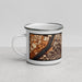 Left View Custom Rittenhouse Square Pennsylvania Map Enamel Mug in Ember