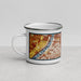 Left View Custom Rittenhouse Square Pennsylvania Map Enamel Mug in Woodblock