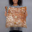 Person holding 18x18 Custom Rittenhouse Square Pennsylvania Map Throw Pillow in Woodblock