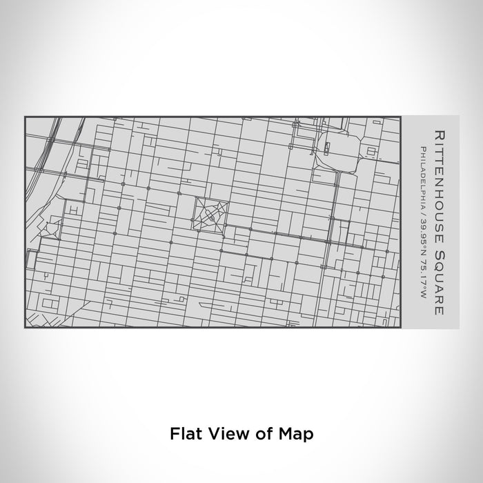 Rendered View of Rittenhouse Square Philadelphia Map Engraving on 17oz Stainless Steel Insulated Cola Bottle