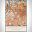 Rittenhouse Square Philadelphia Map Print Portrait Orientation in Woodblock Style With Shaded Background