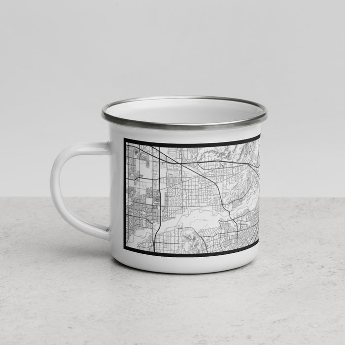 Left View Custom Riverside California Map Enamel Mug in Classic
