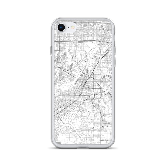Custom Riverside California Map iPhone SE Phone Case in Classic