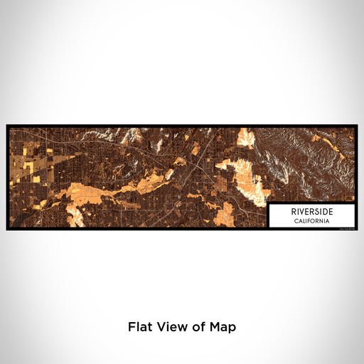 Flat View of Map Custom Riverside California Map Enamel Mug in Ember