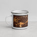 Left View Custom Riverside California Map Enamel Mug in Ember