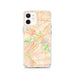 Custom Riverside California Map iPhone 12 Phone Case in Watercolor