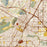 Riverside California Map Print in Woodblock Style Zoomed In Close Up Showing Details