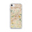 Custom Riverside California Map iPhone SE Phone Case in Woodblock