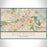 Riverside California Map Print Landscape Orientation in Woodblock Style With Shaded Background