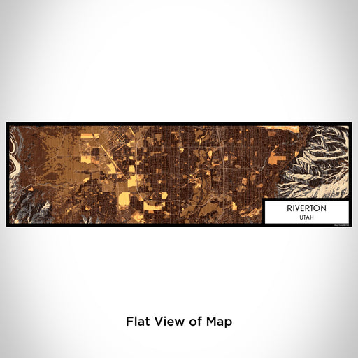 Flat View of Map Custom Riverton Utah Map Enamel Mug in Ember
