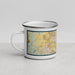 Left View Custom Riverton Utah Map Enamel Mug in Woodblock