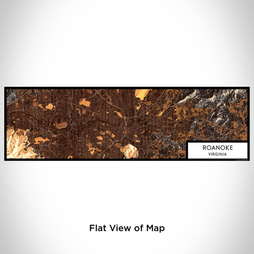 Flat View of Map Custom Roanoke Virginia Map Enamel Mug in Ember
