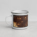 Left View Custom Roanoke Virginia Map Enamel Mug in Ember