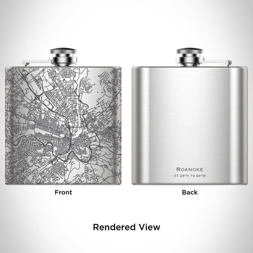 Rendered View of Roanoke Virginia Map Engraving on undefined