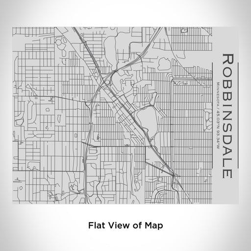 Rendered View of Robbinsdale Minnesota Map Engraving on 20oz Stainless Steel Insulated Bottle with Bamboo Top