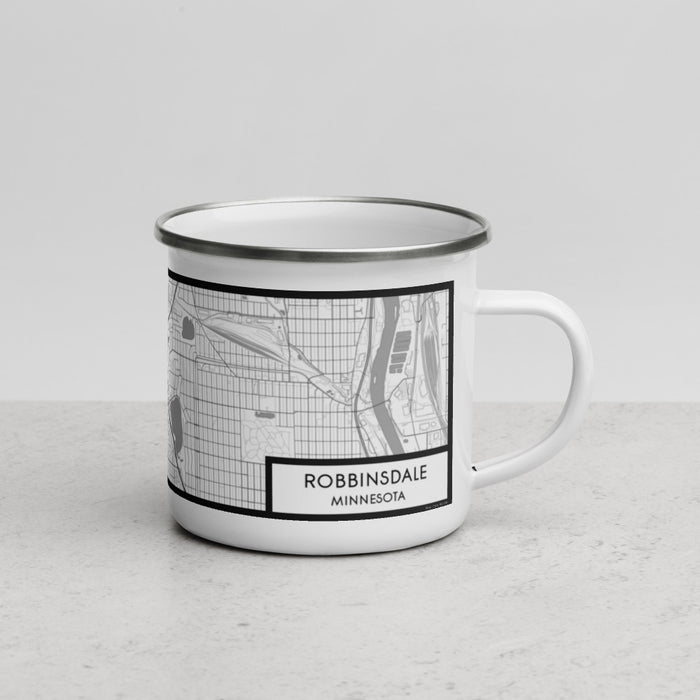 Right View Custom Robbinsdale Minnesota Map Enamel Mug in Classic