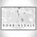 Robbinsdale Minnesota Map Print Landscape Orientation in Classic Style With Shaded Background