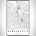 Robbinsdale Minnesota Map Print Portrait Orientation in Classic Style With Shaded Background