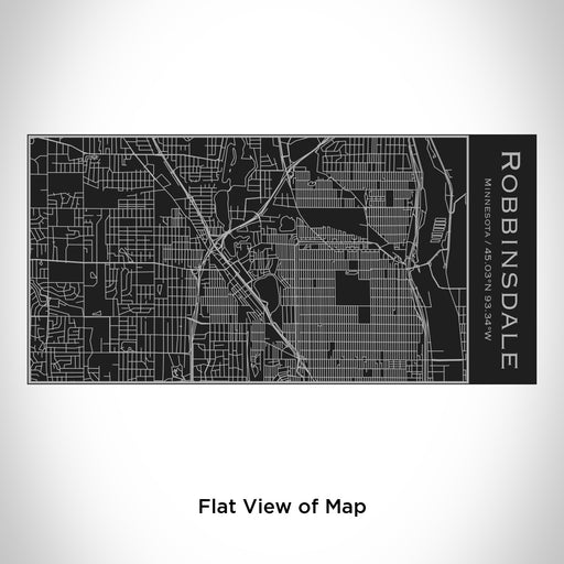 Rendered View of Robbinsdale Minnesota Map Engraving on 17oz Stainless Steel Insulated Cola Bottle in Black
