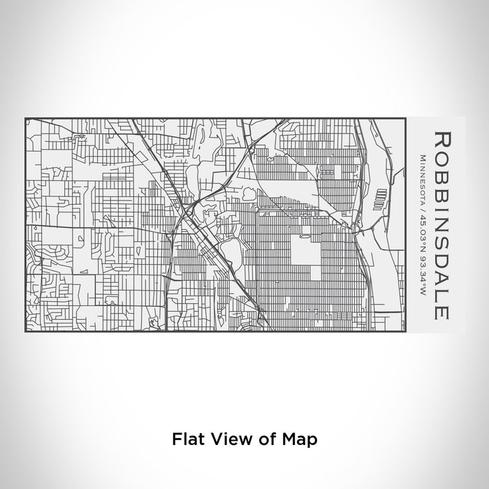 Rendered View of Robbinsdale Minnesota Map Engraving on 17oz Stainless Steel Insulated Cola Bottle in White