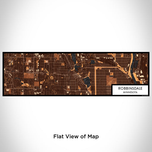 Flat View of Map Custom Robbinsdale Minnesota Map Enamel Mug in Ember