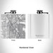 Rendered View of Robbinsdale Minnesota Map Engraving on 6oz Stainless Steel Flask in White