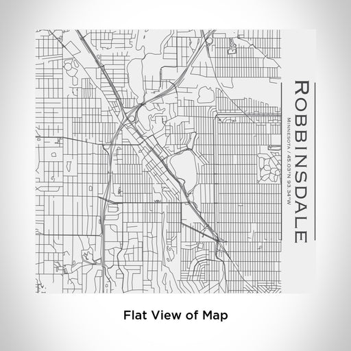 Rendered View of Robbinsdale Minnesota Map Engraving on 17oz Stainless Steel Insulated Tumbler in White