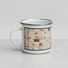 Left View Custom Robbinsdale Minnesota Map Enamel Mug in Woodblock