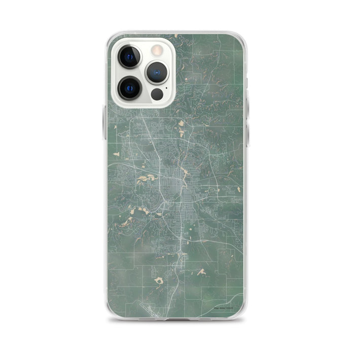 Custom iPhone 12 Pro Max Rochester Minnesota Map Phone Case in Afternoon
