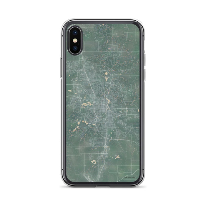 Custom iPhone X/XS Rochester Minnesota Map Phone Case in Afternoon