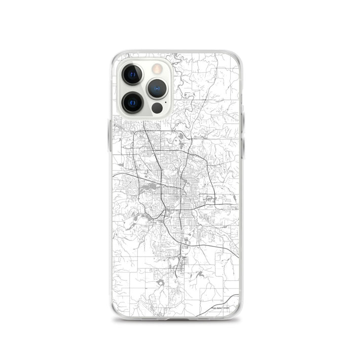 Custom iPhone 12 Pro Rochester Minnesota Map Phone Case in Classic