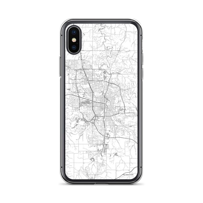 Custom iPhone X/XS Rochester Minnesota Map Phone Case in Classic