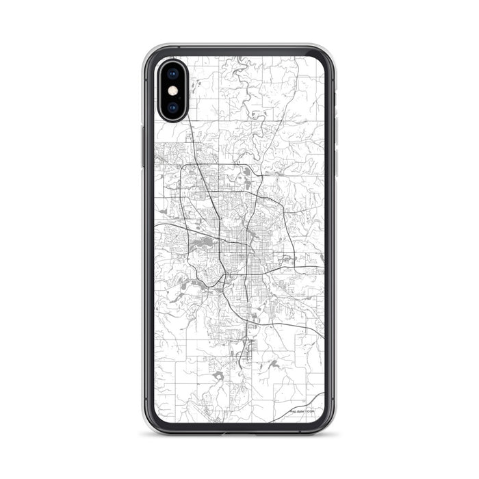 Custom iPhone XS Max Rochester Minnesota Map Phone Case in Classic